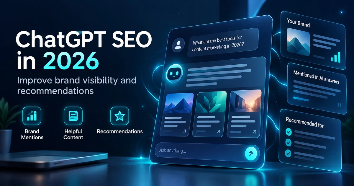 ChatGPT SEO in 2026: How to Improve Brand Visibility and Recommendations