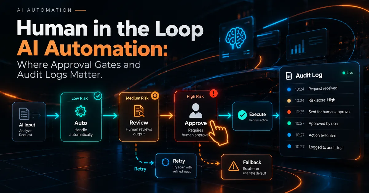 Human in the Loop AI Automation: Where Approval Gates and Audit Logs Matter