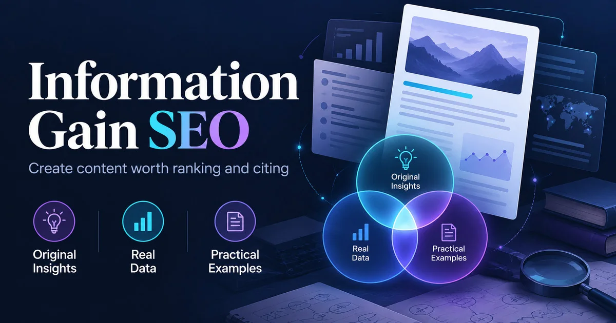 Information Gain SEO: How to Create Content Worth Ranking and Citing