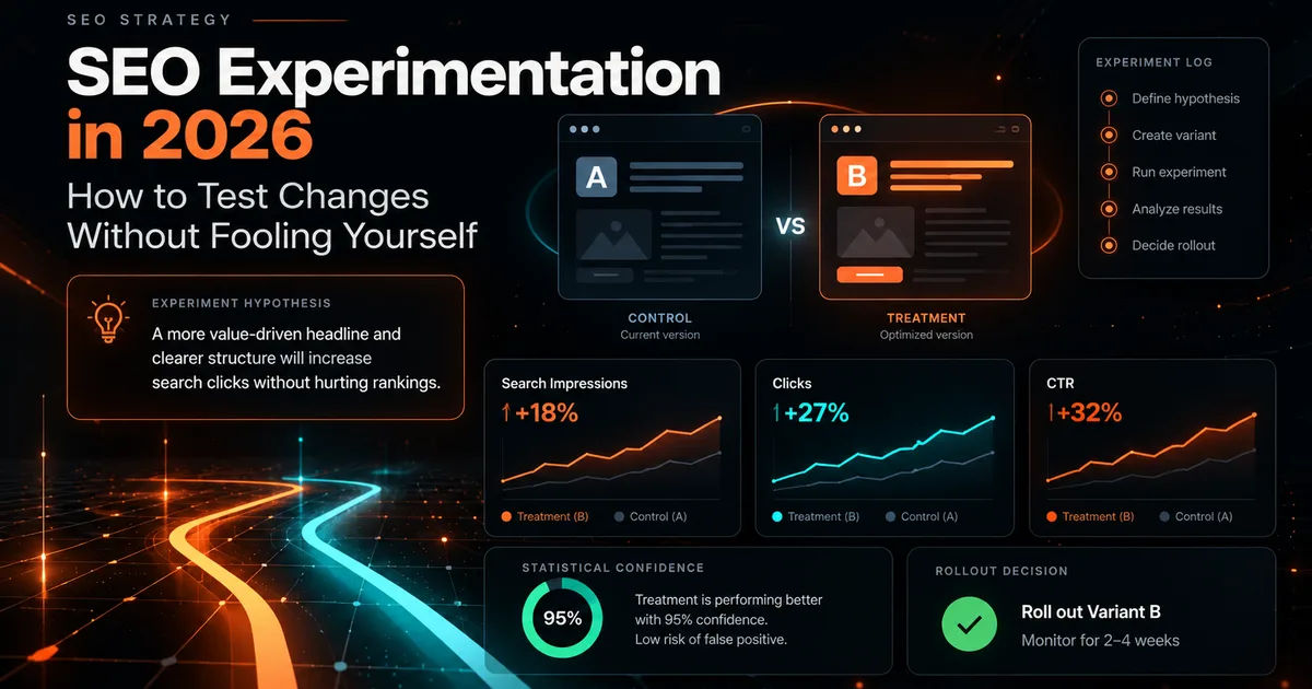 SEO Experimentation in 2026: How to Test Changes Without Fooling Yourself