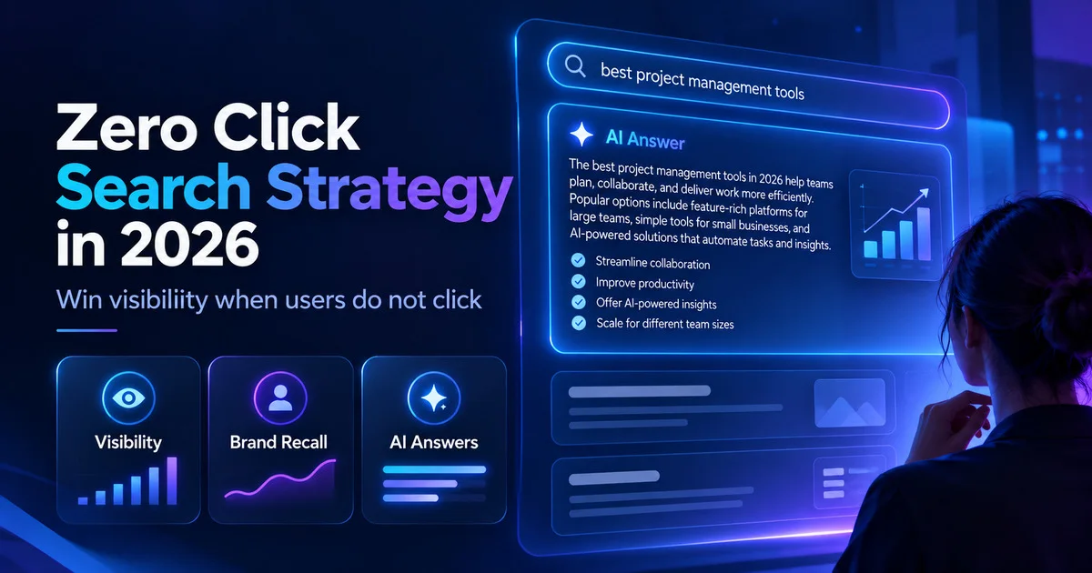 Zero-Click Search Strategy in 2026: How to Win Visibility When Users Do Not Click